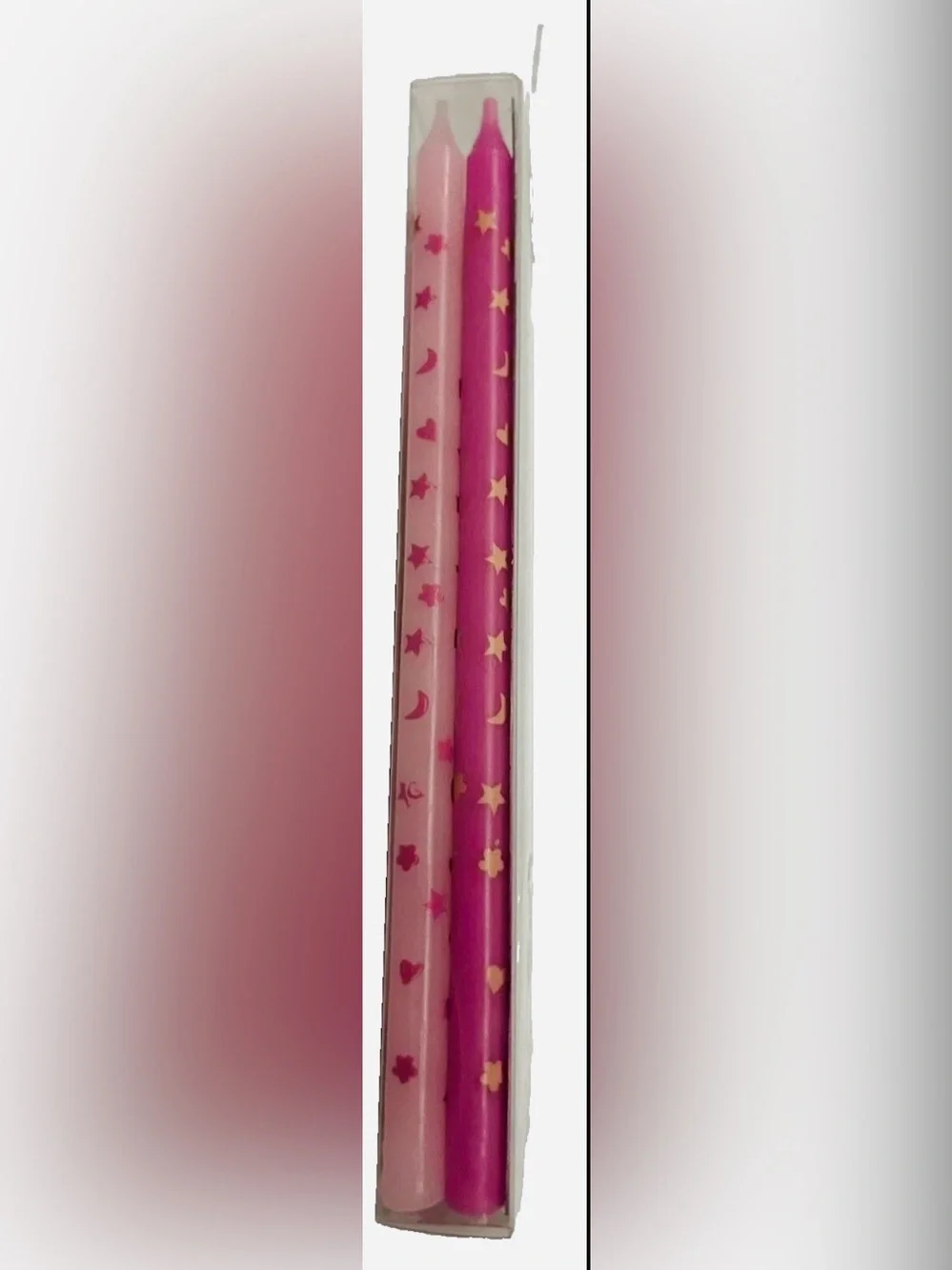 New 16 Pink Birthday Candles Hearts Moon Stars Flowers Meri Meri Candle